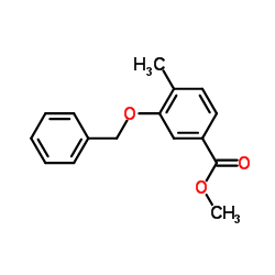 4-METHYL-3-BENZYLOXYBENZOIC ACID METHYL ESTER结构式