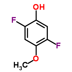 2,5-二氟-4-甲氧基苯酚结构式