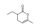 3-ethyl-6-methyl-3,4-dihydro-2H-pyran-2-one结构式