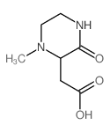 2-(1-methyl-3-oxo-2-piperazinyl)acetic acid structure