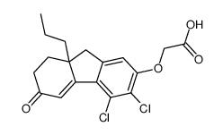 [(5,6-dichloro-3-oxo-9a-propyl-1,2,9,9a-tetrahydro-3H-fluoren-7-yl)oxy]-acetic acid结构式
