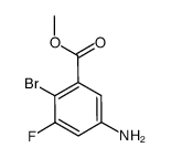 5-氨基-2-溴-3-氟苯甲酸甲酯结构式