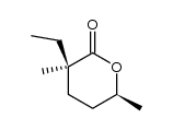 (2R,5S)-2,5-dimethyl-2-ethyl-5-hydroxypentanoic acid lactone Structure