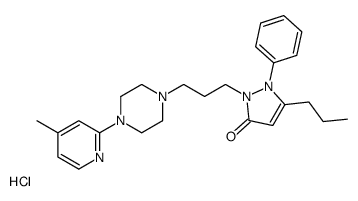 2-[3-[4-(4-methylpyridin-2-yl)piperazin-1-yl]propyl]-1-phenyl-5-propylpyrazol-3-one,hydrochloride Structure