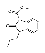 methyl 2-oxo-3-propyl-1,3-dihydroindene-1-carboxylate结构式