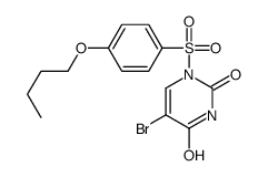 5-bromo-1-(4-butoxyphenyl)sulfonylpyrimidine-2,4-dione Structure