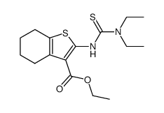2-(3,3-Diethyl-thioureido)-4,5,6,7-tetrahydro-benzo[b]thiophene-3-carboxylic acid ethyl ester Structure