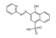 4-hydroxy-3-(2-pyridylazo)naphthalenesulphonic acid structure