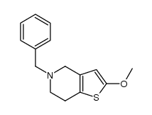 5-benzyl-2-methoxy-4,5,6,7-tetrahydrothieno[3,2-c]pyridine结构式
