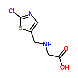 N-[(2-Chloro-1,3-thiazol-5-yl)methyl]glycine结构式