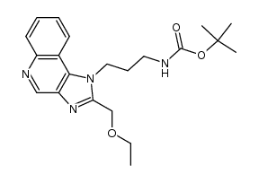 tert-Butyl 3-[2-(ethoxymethyl)-1H-imidazo[4,5-c]quinolin-1-yl]propylcarbamate结构式