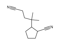 4-(2-cyanocyclopentyl)-4-methylpentanonitrile结构式