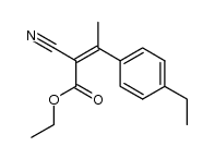 3-(4-Ethylphenyl)-2-cyano-but-2-enoic acid ethyl ester结构式