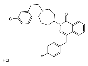 2-[1-[2-(3-chlorophenyl)ethyl]azepan-4-yl]-4-[(4-fluorophenyl)methyl]phthalazin-1-one,hydrochloride结构式