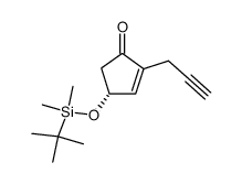 (R)-4-(tert-Butyl-dimethyl-silanyloxy)-2-prop-2-ynyl-cyclopent-2-enone Structure