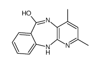 2,4-dimethyl-5,11-dihydropyrido[2,3-b][1,4]benzodiazepin-6-one结构式