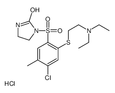 2-[5-chloro-4-methyl-2-(2-oxoimidazolidin-1-yl)sulfonylphenyl]sulfanylethyl-diethylazanium,chloride Structure