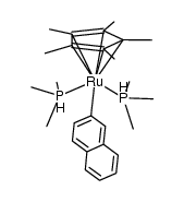 2-naphthyl(η5-pentamethylcyclopentadienyl)bis(trimethylphosphine)ruthenium结构式