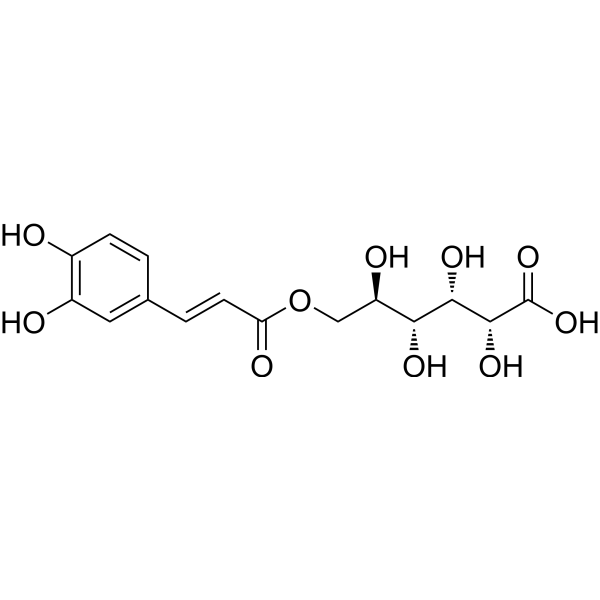 6-O-反式咖啡酰葡萄糖酸结构式