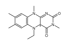 5-ethyl-3-methyl-1,5-dihydrolumiflavin结构式