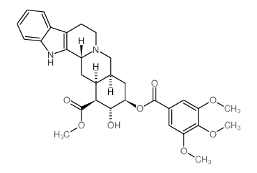 Yohimban-16-carboxylicacid, 17-hydroxy-18-[(3,4,5-trimethoxybenzoyl)oxy]-, methyl ester, (3b,16b,17a,18b,20a)- (9CI) structure