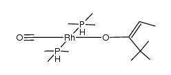 (Z)-carbonyl(η1-O-4,4-dimethyl-1-oxy-2-pentene){bis(trimethylphosphine)}rhodium(I) Structure