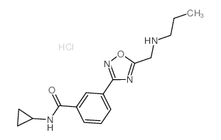 N-Cyclopropyl-3-{5-[(propylamino)methyl]-1,2,4-oxadiazol-3-yl}benzamide hydrochloride Structure