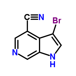3-Bromo-4-cyano-6-azaindole结构式