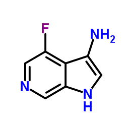 4-Fluoro-1H-pyrrolo[2,3-c]pyridin-3-amine结构式