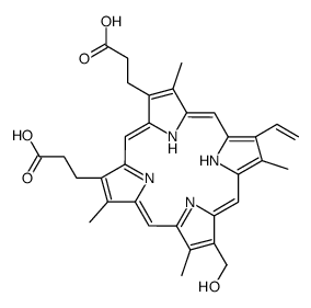2-vinyl-4-hydroxymethyldeuteroporphyrin structure