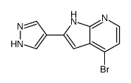 4-溴-2-(1H-吡唑-4-基)-1H-吡咯并[2,3-B]吡啶结构式