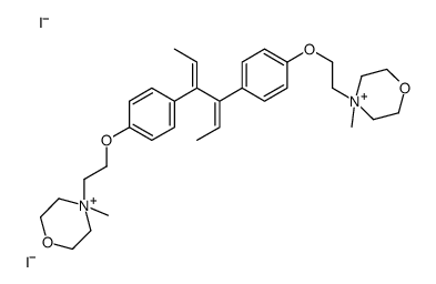 4-methyl-4-[2-[4-[(2E,4E)-4-[4-[2-(4-methylmorpholin-4-ium-4-yl)ethoxy]phenyl]hexa-2,4-dien-3-yl]phenoxy]ethyl]morpholin-4-ium,diiodide Structure