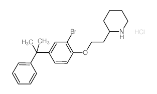 2-{2-[2-Bromo-4-(1-methyl-1-phenylethyl)phenoxy]-ethyl}piperidine hydrochloride结构式