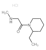 1-(2-Ethyl-1-piperidinyl)-2-(methylamino)-1-ethanone hydrochloride Structure