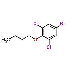 5-溴-2-丁氧基-1,3-二氯苯结构式
