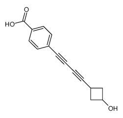 4-[4-(3-hydroxycyclobutyl)buta-1,3-diynyl]benzoic acid Structure