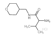 2-Amino-3-methyl-N-(tetrahydro-2H-pyran-4-ylmethyl)butanamide hydrochloride结构式