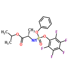 L-Alanine, N-[(2,3,4,5,6-pentafluorophenoxy)phenoxyphosphinyl]-, 1-Methylethyl ester Structure