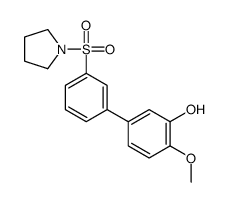 2-methoxy-5-(3-pyrrolidin-1-ylsulfonylphenyl)phenol结构式