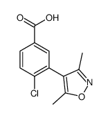 4-chloro-3-(3,5-dimethyl-1,2-oxazol-4-yl)benzoic acid Structure