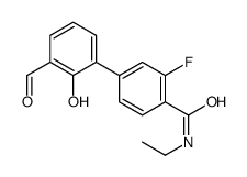 N-ethyl-2-fluoro-4-(3-formyl-2-hydroxyphenyl)benzamide结构式