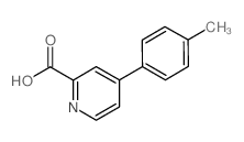 4-(4-Methylphenyl)pyridine-2-carboxylic acid结构式