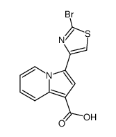 3-(2-Bromo-thiazol-4-yl)-indolizine-1-carboxylic acid结构式