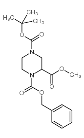 甲基(+)-四氮-BOC-1-氮卡马西平-2-哌嗪羧酸盐结构式