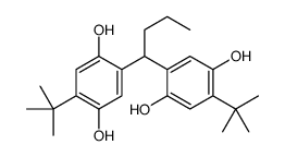 2-tert-butyl-5-[1-(4-tert-butyl-2,5-dihydroxyphenyl)butyl]benzene-1,4-diol结构式