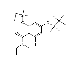 N,N-diethyl-4,6-bis[(tert-butyldimethylsilyl)oxy]-2-iodobenzamide结构式