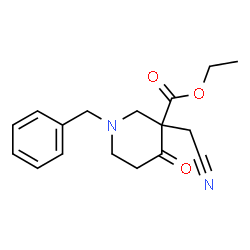 ethyl 1-benzyl-3-(cyanomethyl)-4-oxopiperidine-3-carboxylate结构式