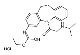 ethyl N-[11-[2-(propan-2-ylamino)acetyl]-5,6-dihydrobenzo[b][1]benzazepin-2-yl]carbamate,hydrochloride结构式