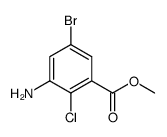 3-氨基-5-溴-2-氯苯甲酸甲酯结构式