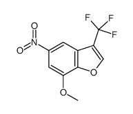 7-Methoxy-5-nitro-3-(trifluoromethyl)-1-benzofur结构式
